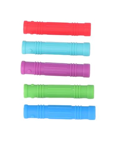 5pcs Silicone Baby Bite Rings - Safe Soft Grip Dental Aid & Teething Toys for Childhood Comfort - Buy Online on GoSupps.com