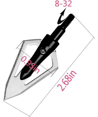 EOOENOON Hunting Broadheads 100/125 Grains Screw-in Arrow Heads - Compatible with Traditional and Compound Bows - Buy Online on GoSupps.com
