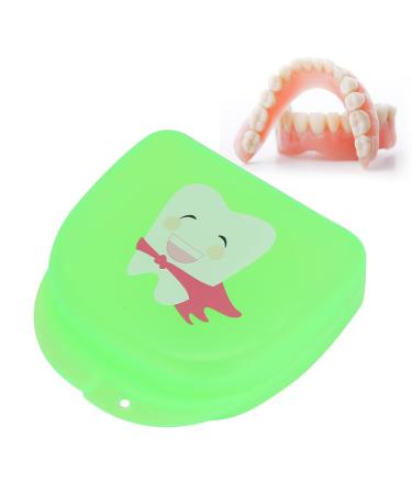Denture Case & Mouth Guard Container - Portable Travel Dental Retainer Box for Men & Women (Green) - Buy Online on GoSupps.com
