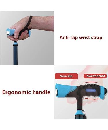 Canes Walking Canes Adult Household Walking aid Adjustment Walking Stick Lightweight Aluminum Cane with Light Shock Absorbing Base Can Bear 120kg Star of Light - Buy Online on GoSupps.com