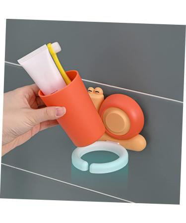 Cartoon Toothbrush Holder Set for Kids - Wall-Mounted Snail Design & Brushing Kit | Fun Bathroom Supplies - Buy Online on GoSupps.com