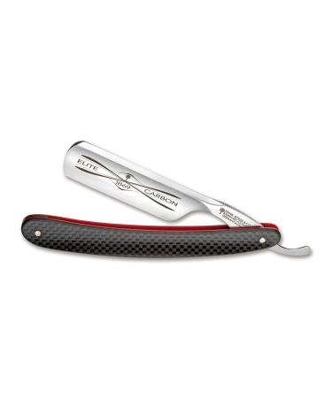 Bker Boker Manufaktur Solingen Elite Carbon 3.0 Straight Razor - 6/8 in Carbon Steel Blade, Carbon Fiber Handle