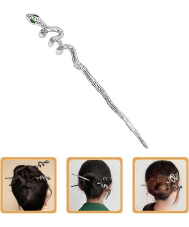 LALAFINA Snake Hairpin Hair Clips for Bun Chinese Japanese Chignon Pin Hair Sticks for Buns Hair Barrettes for Women Metal Hair Sticks Pearl Hair Accessories China Alloy Simple Bride - Buy Online on GoSupps.com