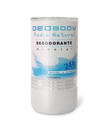 Carrito Feliz Natural Stone Alum Deodorant (120g) for Men and Women Antiperspirant for Strong Underarm and Foot Sweating Aluminum Free and Paraben Free 100% Natural