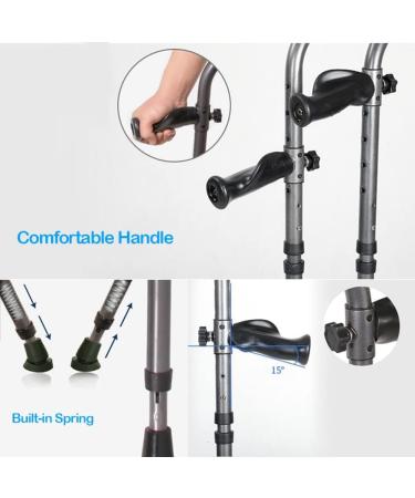Axillary Crutches (Pair) Adult Crutches for Men and Women Adjustable Crutches with Shock Absorption System and Foldable Crutches for Walking Aluminum Underarm Crutches (Size : 128cm) Anniversary - Buy Online on GoSupps.com