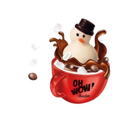 Buy Wawi Oh Wow Chocolate Melting Snowman - Milk Chocolate & Mini Marshmallows | 75g x 4 - International Shipping Available - Buy Online on GoSupps.com