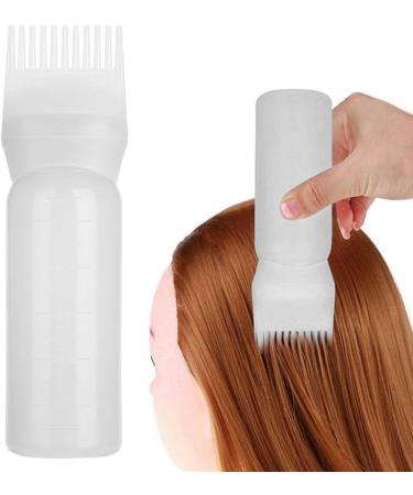 Root Comb Applicator Bottle Hair Dye Bottle for Hair Dye Bottle Applicator Brush with Graduated Scale(3 colors for your choice)(White) - Buy Online on GoSupps.com