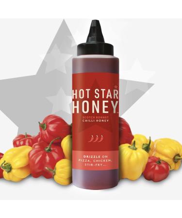 Hot Star Honey Chilli Sauce - Hand Crafted Scotch Bonnet Chilli Sauce | 2 x 340g Bottles | Perfect for Chicken, Pizza, Pasta, Steak, and Noodles - Buy Online on GoSupps.com