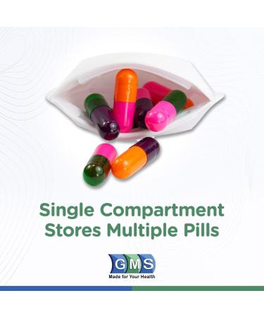 GMS Squeezable Pocket Pill Case - Travel-Friendly Lightweight Pill Organizer - Secure Medicine Storage - Discreet & Sturdy Design - Ideal for On-the-Go Use (1 Count - Buy Online on GoSupps.com