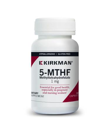 Kirkman 5-MTHF ( 6S -5-Methyltetrahydrofolate) 5 mg - Hypoallergenic | 60 Vegetarian Capsules