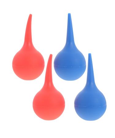 4Pcs Rubber Ear Syringe Hand Bulb Ear Washing Squeeze Bulb Rubber Air Blowing Ear Cleaning Ball Ear Wax Removal Tool for Adults 75ML
