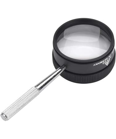 Classic Handheld Magnifier 35 Zoom High Magnification Black Frame Metal Silver Handle Lightweight Design 116g Net Weight Made in China - Buy Online on GoSupps.com