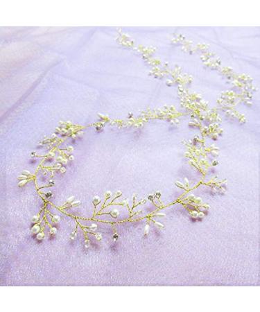 KeenKun Gold Wedding Hair Vine - Long Bridal Headband for Women and Girls - Buy Online on GoSupps.com