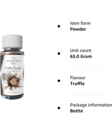 Artigiani del Tartufo - Truffle Seasoning Powder (65g) | Natural Italian Gourmet Truffle Seasoning | Vegan Friendly Truffle Seasoning Powder - 65g - Buy Online on GoSupps.com