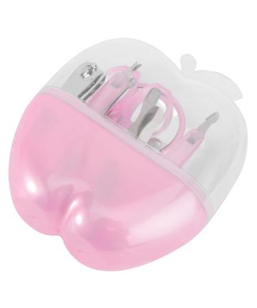 DRESSOOS 8 in 1 Nail File Stainless Double Bun Nail Trimming Kit Camping Accessory Nail Kit Nail Kit Mirroraid Travel Accessories Nail Trimmer The Mirror Suite Manicure Pink medium Pink