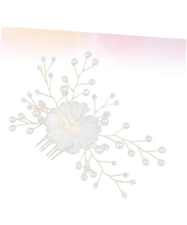 Beaupretty Wedding Headpiece headpiece for bride pearl headpiece rhinestone hair clips bridal hair clip pearl hair barrettes rhinestone barrettes Pearl Hair Comb banquet hair - Buy Online on GoSupps.com