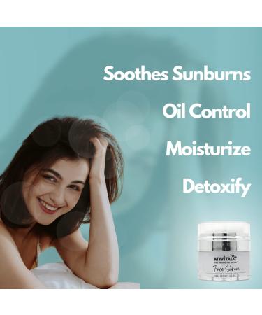 MyVitalC Facial Serum for Skin - Made with Fruit Extracts - Aloe Leaf Juice for Sunburns - Organic Serum For All Skin Types - Glycerin to Retain Skin Moisture - 15 ML - 0.5 FL OZ - Buy Online on GoSupps.com