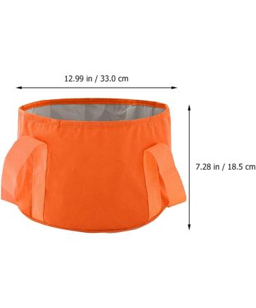 Lurrose Collapsible Foot Bath - Portable Fabric Wash Bucket for Camping Travel and Spa - Foldable PEVA Foot Tub - Buy Online on GoSupps.com