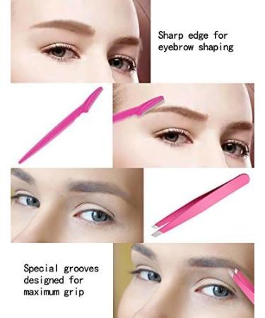 Kapmore Hair Removal Spring for Upper Lip, Chin, Cheeks & Sideburns - Facial Hair Epilator with Tweezers & Eyebrow Razor (Pink) - Buy Online on GoSupps.com