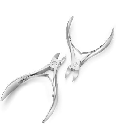 FERYES Heavy Duty Toe Nail Clippers for Thick & Ingrown Nails - Professional Podiatrist Scissors for Seniors, Women, Men - Silver Type 1 - Buy Online on GoSupps.com