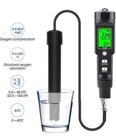 Precision Dissolved Oxygen Tester - 0.0 40 mg/l with 6 Interchangeable Electrodes & Backlight | International Shipping Available - Buy Online on GoSupps.com