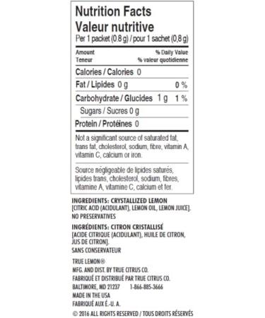 TRUE LEMON Water Enhancer Bulk Dispenser 0 Calorie Drink Mix Packets For Water Sugar Free Lemon Flavoring Powder Packets 100 Count (Pack of 2) - Buy Online on GoSupps.com