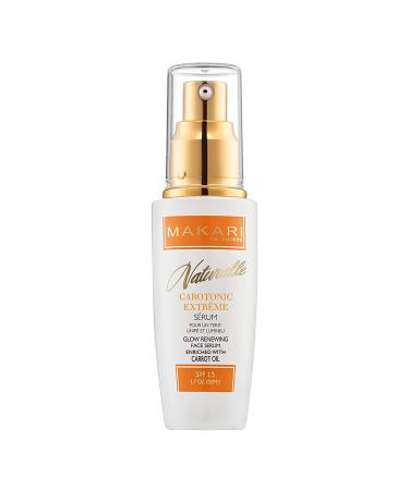 Makari Naturalle Carotonic Extreme Brightening Serum SPF15 (1.7 oz) | Helps Heal Blemishes  Scars  and Imperfections | Brightens  Smoothens  & Gives Antioxidant Protection | For Oily & Acne-Prone Skin