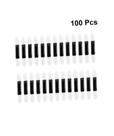 100PCS Travel Makeup Brush Set - Dual Head Eyeshadow & Lipstick Applicators - Miss Pointy M White - Buy Online on GoSupps.com