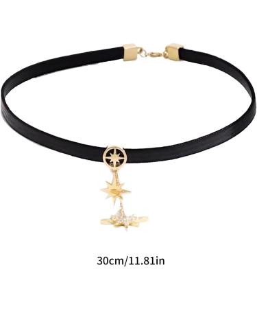 Oralgos Maillard Necklace with Star Trailer | Cute Wedding Jewelry & Fashion Gift for Girls | Stylish PU Alloy Collar - Buy Online on GoSupps.com
