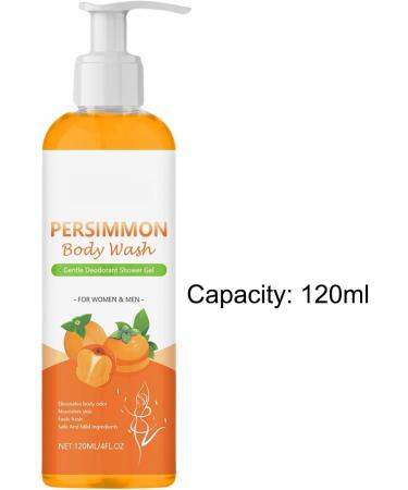  G n rique Persimmon Body Wash 120 ml Natural Deodorizing Soap Smelly Feet Control Strong Odor Neutralizer Cleansing Skin Lotion for Women and Men Daily Easy to Use Refreshing Washes - Buy Online on GoSupps.com