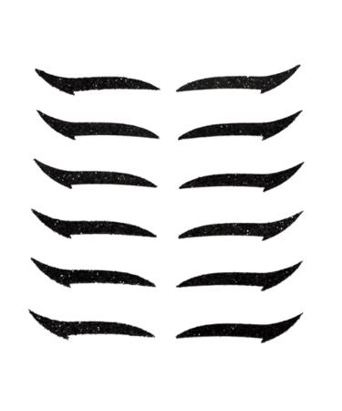6 pair/set waterproof eyelid stricker reusable glitter-Eyeliner sticker Double eyelid belt invisible self-adhesive eye line sticker # black black