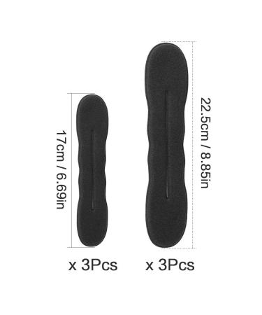 6-Part Hair Cutter Tool Set - Improved Hair Needle Sponge Clips & Styling Donut - Black (3 Large 3 Small) for Perfect Hair Twists & Wreath Styles - Buy Online on GoSupps.com