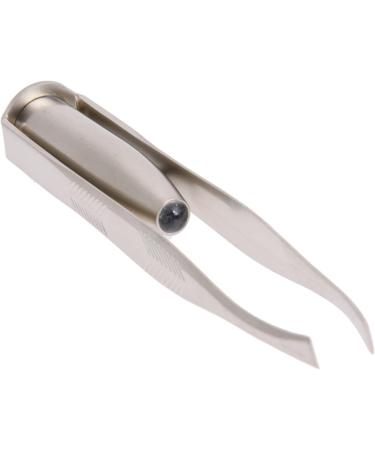 NBGGFF Tweezers Portable LED light stainless steel eyebrow clip tweezers hair removal makeup tool Silver - Buy Online on GoSupps.com