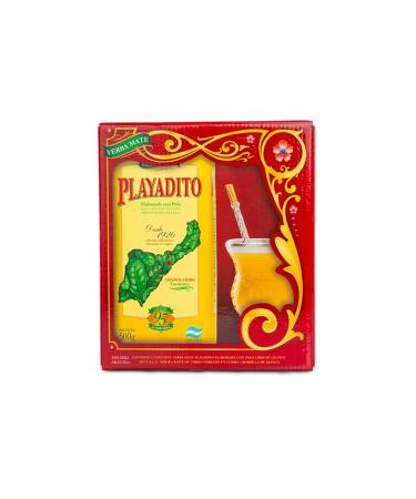 Ensemble de d marrage Yerba Mate Playadito avec Yerba une tasse de cuir et une paille d'alpaga bombilla