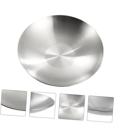 Zerodeko Condiment Plate Cold Dish Sauce Plates Metal Plate Prep Dishes for Camping Cutlery Pinch Bowls Dip Cups Kids Cutlery Relish Plate Sushi Soy Stainless Steel 304 Seasoning Plate Mini 10X10X2CM Silver - Buy Online on GoSupps.com