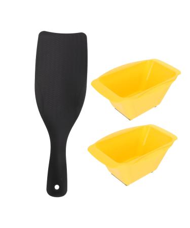 FOMIYES 1 Set Hair Coloring Tools Blending Hair Dyeing Tools Multitools Hair Dye Brush and Bowl Barber Paddle Board Foiling Board for Highlighting Tint Abs Mix Hair Color Board 30X9.7X0.3CM Yellow