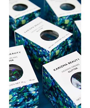 KARIZMA BEAUTY Mermaid Chunky Glitter 30g Jar - Festival Cosmetic Glitter for Face, Body, Hair & Nails - Buy Online on GoSupps.com