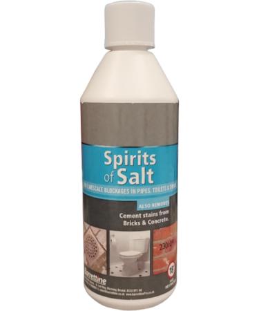 Housold 500ml Traditional Spirits of Salts Multi-purpose Drain & Toilet Cleaner | Efficient Limescale Remover from Drains & Toilets Clean Brickworks & Patios (Pack of 1) - Buy Online on GoSupps.com