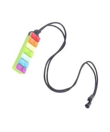 Baby Teether Necklace - 5 Colorful Low Temp Resistant Silicone Pendants for Boys (Green) - Buy Online on GoSupps.com