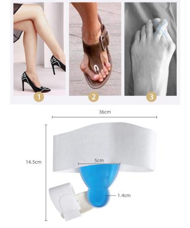 VIEEL Orthopedic Bunion Corrector - Adjustable Hammer Toe Straightener for Men and Women - Breathable Relief Protector Brace Kit - White+Blue - 5.7*5.7inch - Buy Online on GoSupps.com