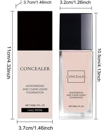 Fond de Teint Cr me Anti-cernes Naturel Dissimule Les Imperfections Unifie le Teint Texture L g re Tenue Longue Dur e Fini Hydratant et Lumineux.(Ivory 3pcs) - Buy Online on GoSupps.com