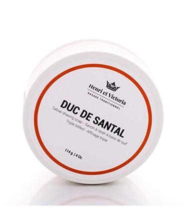 Traditional Shaving Soap For Men | Duc de Santal Fragrance | Smooth Shave Lathers Up Nicely Long-Lasting Scent | Triple Milled Soap Canadian Made by Skilled Artisan 114 g (4 oz)