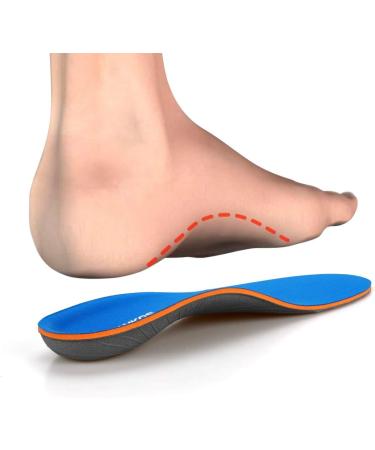 Full Length Metatarsal Arch Support Insoles for Flat Feet & Plantar Fasciitis - Shock Absorption, Unisex, UK-8 (Size 10.63 Blue) - Buy Online on GoSupps.com