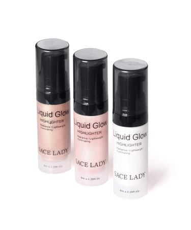 SACE LADY Liquid Pearl Highlighter - Illuminating Face, Cheekbone & Body Glow | Ultra-Smooth Radiant Illuminator Makeup - 0.2Fl Oz - Buy Online on GoSupps.com