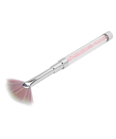 Fan-Shaped Nail Brush | Acrylic-Liner Removal Tool | Rhinestone Handle & Nylon Hair | Perfect for Nail Art & Manicure - Buy Online on GoSupps.com