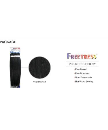 FreeTress 3X Clean Therapy In Vinegar Wash Pre-Stretched Braids 52 - Pack of 3, 52 Inch 1B Color | Best Price & Quality - Shop Now! - Buy Online on GoSupps.com