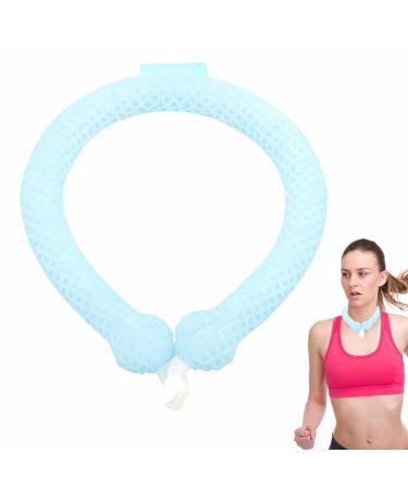 Tebinzi personal cooler neck |Cooling hose neck wrap-portable cooling neck hose free-handed reusable cooling neck wrap for men and women outdoor sports sky blue