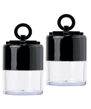Beaupretty 2pcs Box Powder Box Travel Containers for Loose Powder Double Loose Powder Pot Sponge Abs Makeup Box