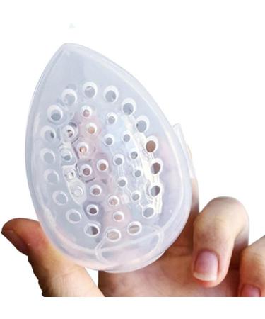 Qyrugcxs Sponge Storage Box Makeup Powder Puff Empty Egg Shaped Transparent Powder Puff Makeup Storage Box - Buy Online on GoSupps.com