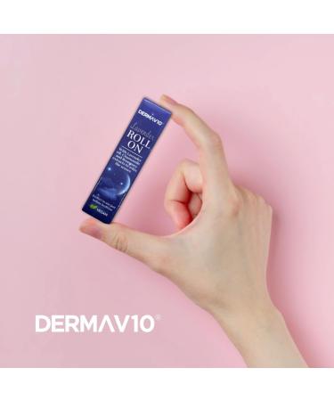 Derma V10 Lavender Roll On Blend of Lavender Oil Chamomile and Rosemary Extract to Promote Peaceful and Restful Night Sleep Aids in Calming and Relaxing The Mind and Body Vegan Friendly - Buy Online on GoSupps.com